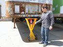Vestil Steel Hydraulic Beam Trailer Stabilizing Jack 100,000 Lb. Static Capacity Yellow-1