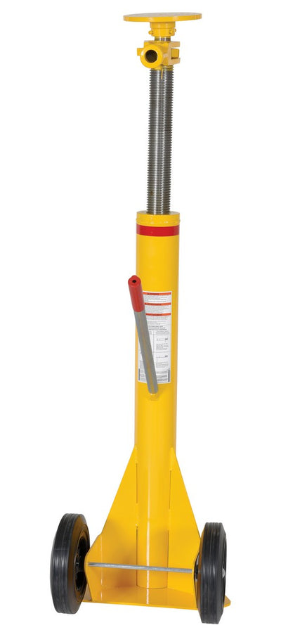 Vestil Steel Ratchet Trailer Stabilizing Jack 50,000 Lb. Lifting Capacity Yellow - 0