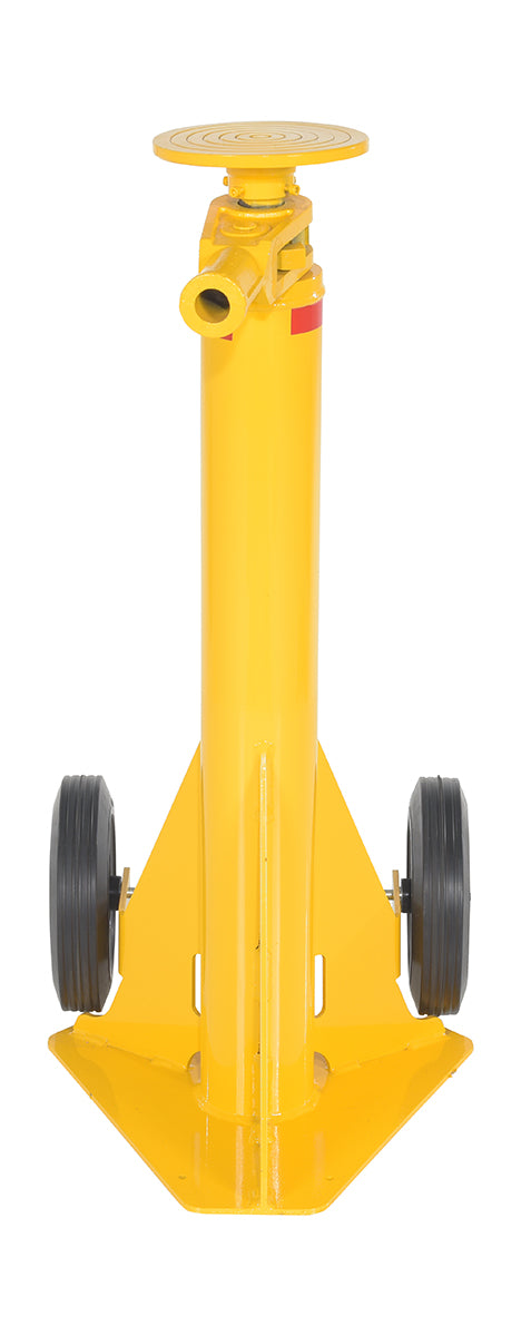 Vestil Steel Trailer Stabilizing Ratchet Jack 27-1/4 In. x 17-5/8 In. x 39 In. 50,000 Lb. Capacity Yellow