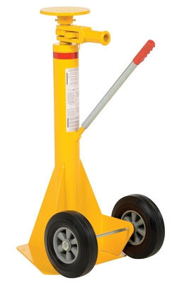 Vestil Steel Trailer Stabilizing Ratchet Jack 27-1/4 In. x 17-5/8 In. x 39 In. 125,000 Lb. Capacity Yellow