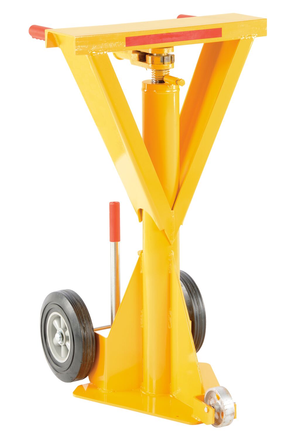 Vestil Steel Beam Trailer Stabilizing Ratchet Jack 26-11/16 In. x 23-3/4 In. x 40 In. 40,000 Lb. Capacity Yellow