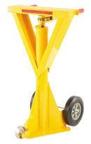 Vestil Steel Beam Trailer Stabilizing Ratchet Jack 26-11/16 In. x 23-3/4 In. x 40 In. 40,000 Lb. Capacity Yellow-5