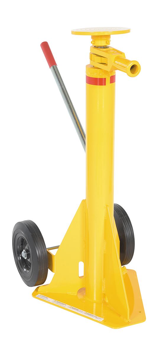 Vestil Steel Trailer Stabilizing Ratchet Jack 26-5/8 In. x 17-5/8 In. x 39 In. 40,000 Lb. Capacity Yellow