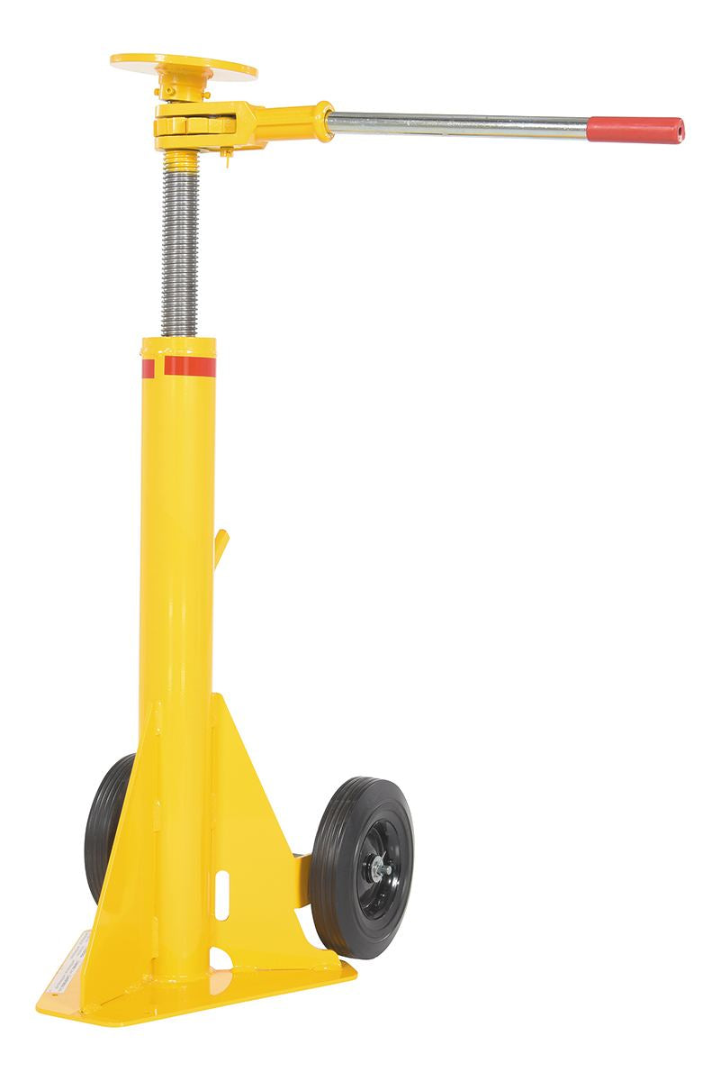 Vestil Steel Trailer Stabilizing Ratchet Jack 26-5/8 In. x 17-5/8 In. x 39 In. 40,000 Lb. Capacity Yellow