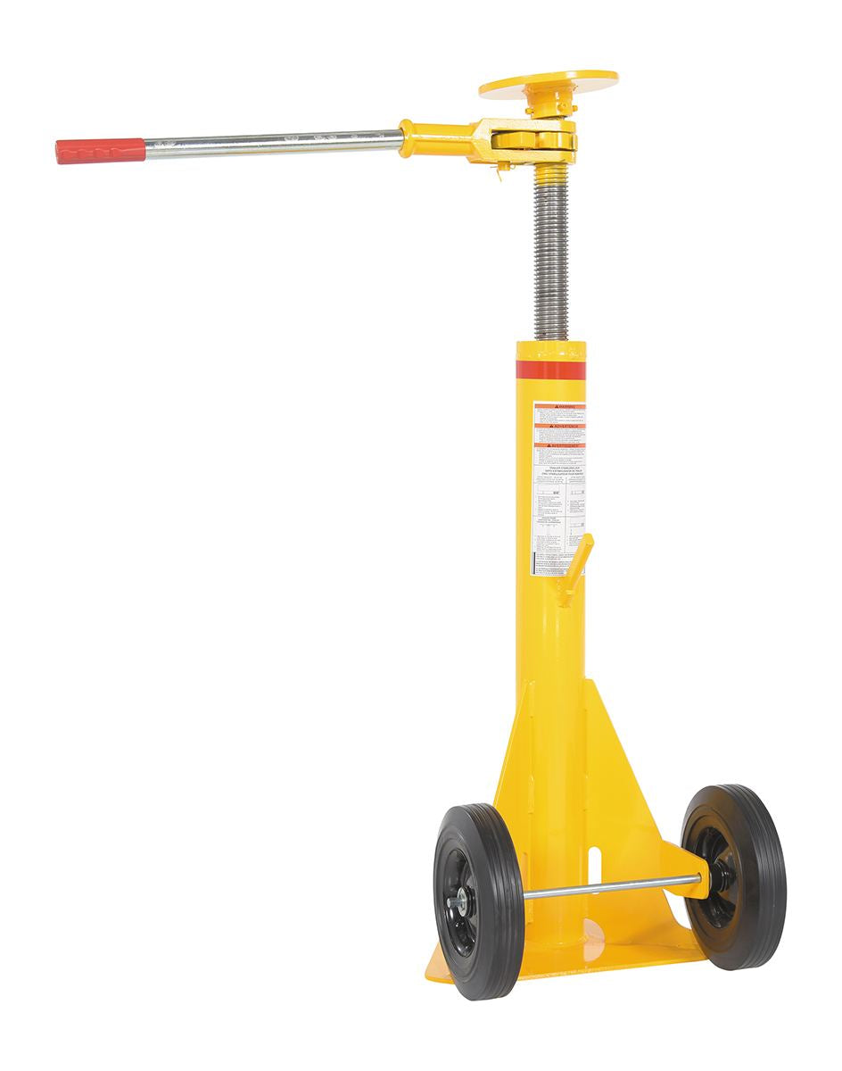 Vestil Steel Trailer Stabilizing Ratchet Jack 26-5/8 In. x 17-5/8 In. x 39 In. 40,000 Lb. Capacity Yellow