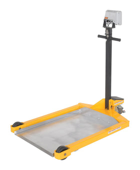 Vestil Steel Low Platform Scale 24 In. x 36 In. 800 Lb. Capacity Yellow/Black