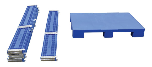 Vestil Polyethylene Multi Height Container 31-1/2 In. x 47-1/4 In. x 37-1/2 In. 2500 Lb. Capacity Blue