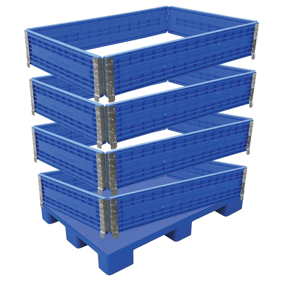 Vestil Polyethylene Multi Height Container 31-1/2 In. x 47-1/4 In. x 37-1/2 In. 2500 Lb. Capacity Blue
