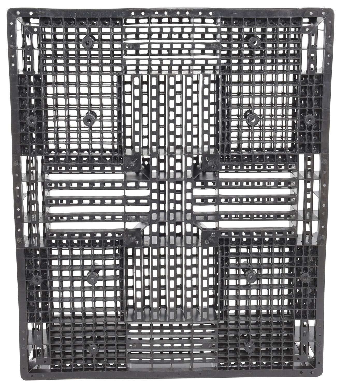 Vestil High Density Polyethylene Solid Top Rackable Pallet/Skid 39-1/8 In. x 46-7/8 In. x 6 In. 8,800 Lb. Floor Capacity Black