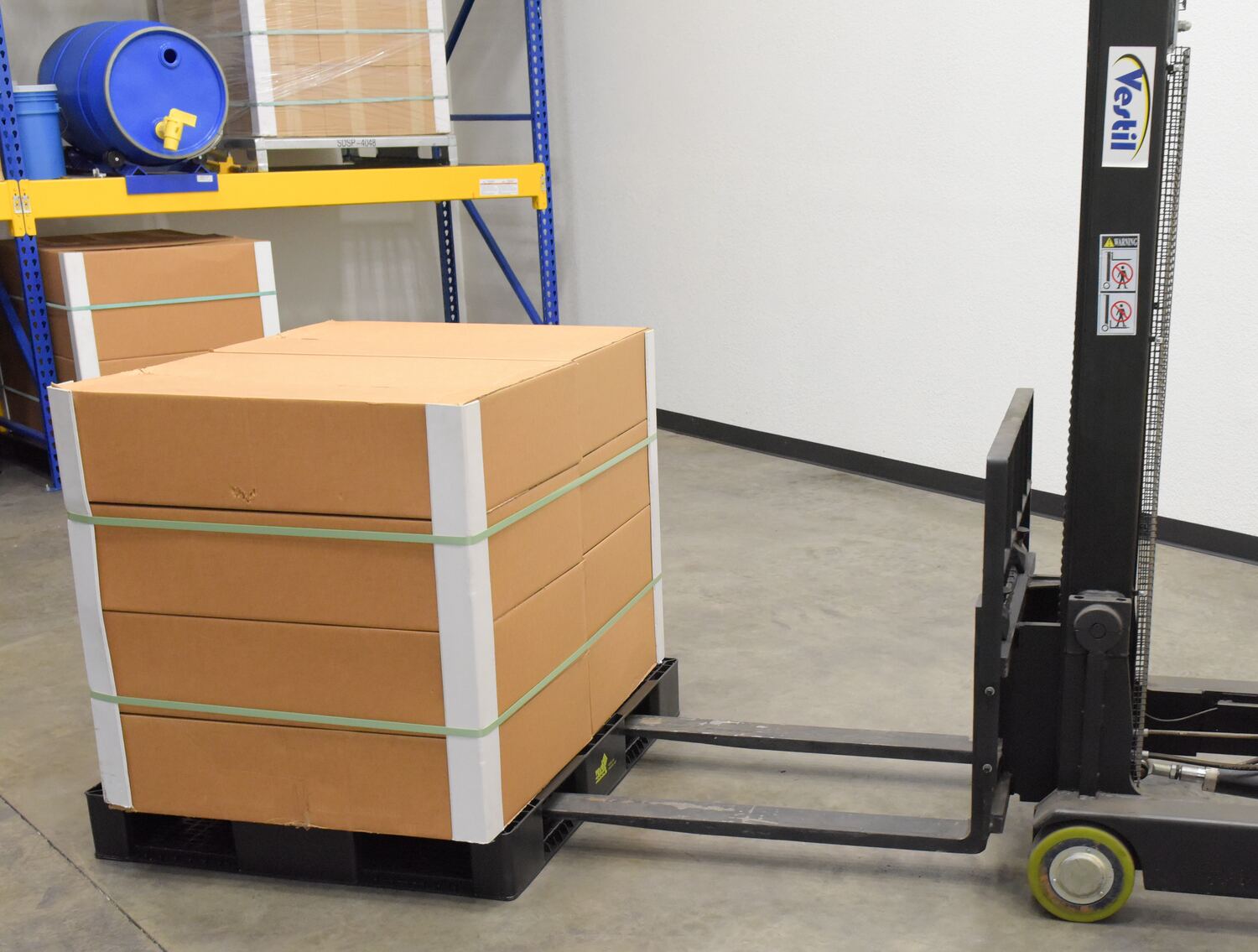 Vestil High Density Polyethylene Solid Top Rackable Pallet/Skid 39-1/8 In. x 46-7/8 In. x 6 In. 8,800 Lb. Floor Capacity Black - 0