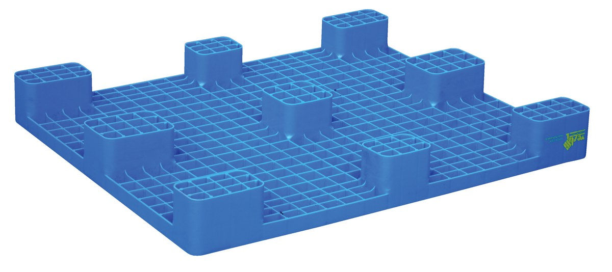 Vestil High Density Polyethylene Hygienic Rackable Pallet/Skid 39 In. x 46-7/8 In. x 5-1/2 In. 8,800 Lb. Floor Capacity Blue - 0