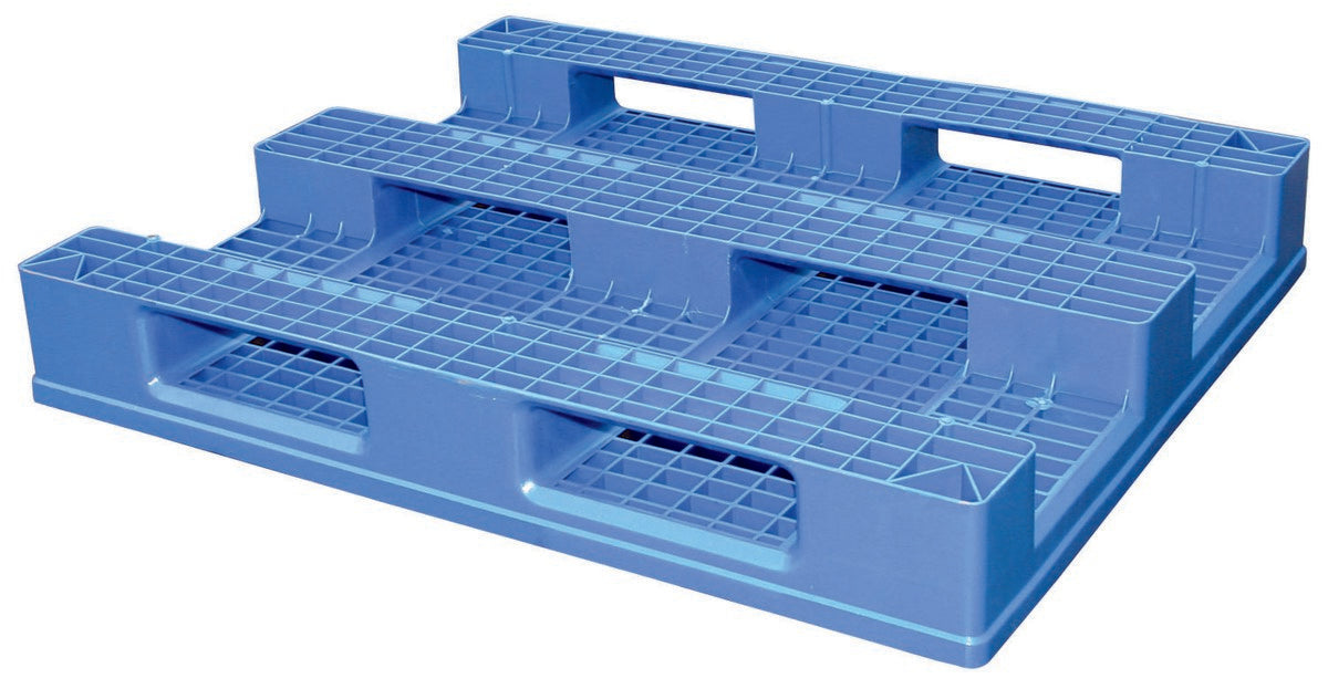 Vestil High Density Polyethylene Grated Top Rackable Pallet/Skid 47 In. x 39-1/4 In. x 6-1/2 In. 8,800 Lb. Floor Capacity Blue - 0