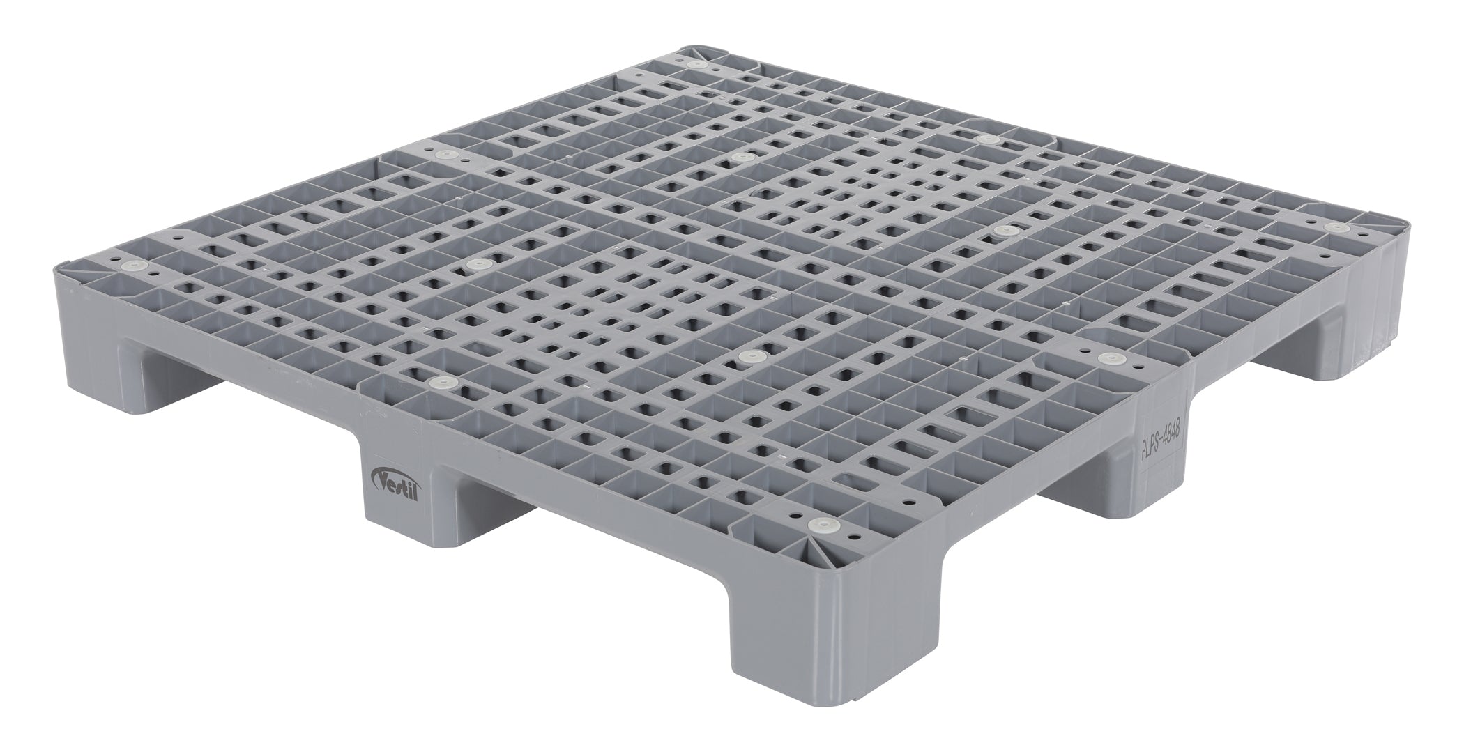 Vestil High Density Polyethylene Solid Top Rackable Pallet/Skid 47-1/2 In. x 47-1/2 In. x 5-1/2 In. 13,000 Lb. Floor Capacity Gray - 0