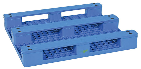 Vestil High Density Polyethylene Solid Top Rackable Pallet/Skid 39-1/4 In. x 47-1/8 In. x 6-1/2 In. 8,800 Lb. Floor Capacity Blue