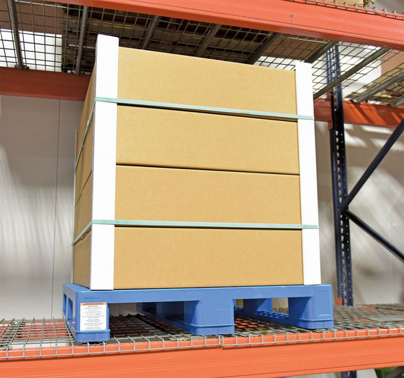 Vestil High Density Polyethylene Solid Top Rackable Pallet/Skid 39-1/4 In. x 47-1/8 In. x 6-1/2 In. 8,800 Lb. Floor Capacity Blue