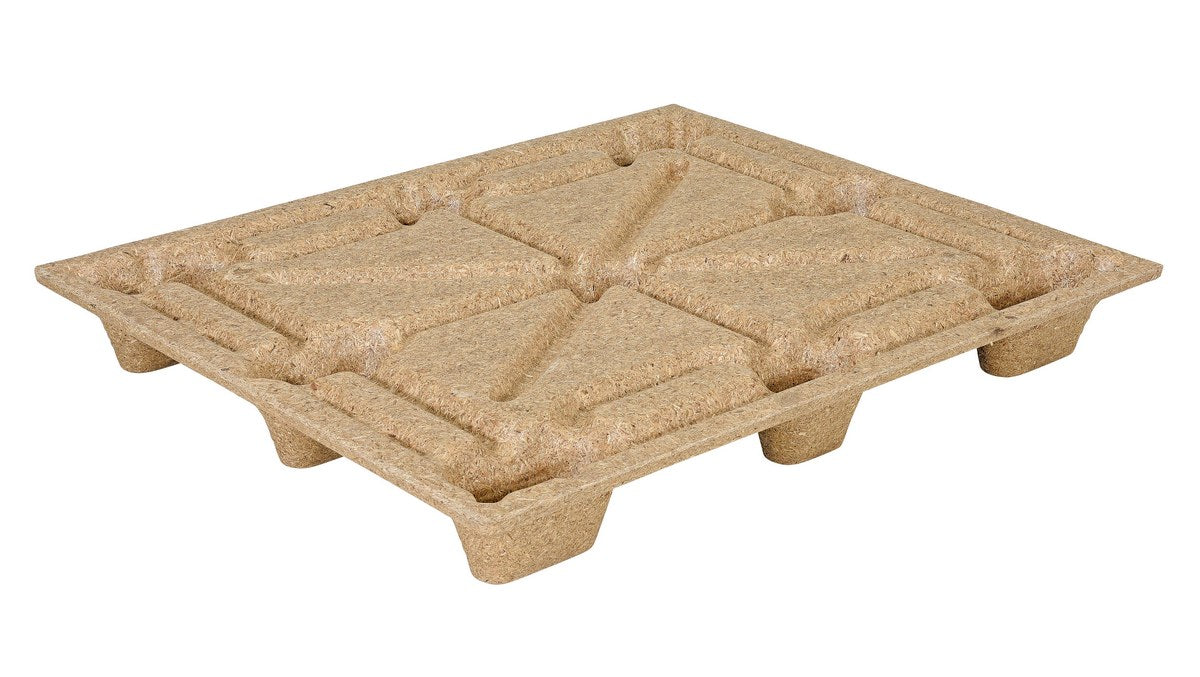 Vestil Recycled Nestable Pressed Wood Pallet 40-1/4 In. x 48-1/4 In. x 5-11/16 In. 2000 Lb. Dynamic Capacity Brown - 0