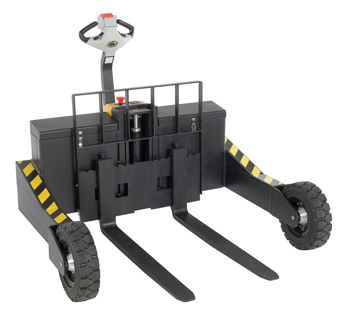 Vestil Steel Rough Terrain Electric Pallet Truck DC Powered AC Drive Motor 24 In. - 48 In. Inside Width 3000 Lb. Capacity Black / Yellow - 0