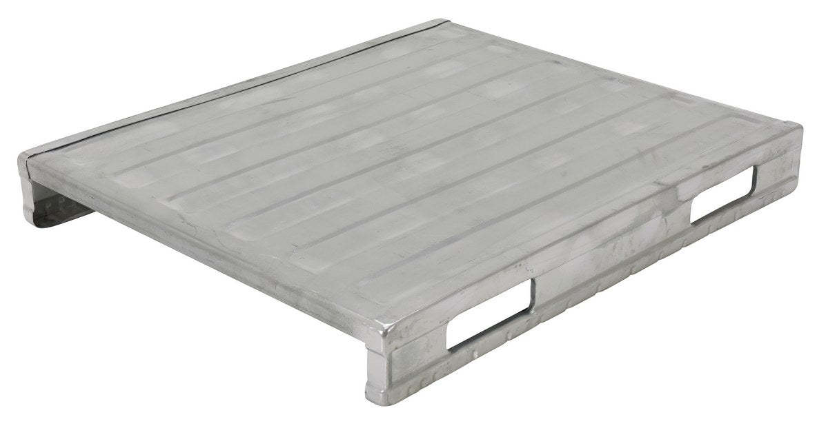 Vestil Galvanized Steel Solid Deck Pallet 39-1/2 In. x 47 In. x 5-7/8 In. 4,000 Lb. Floor Capacity Gray - 0
