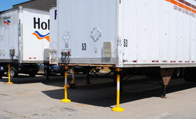 Vestil Steel Economy Stabilizing Jack with Round Base 16-5/8 In. x 16-5/8 In. x 44 In. 5,000 Lb. Lifting Capacity Yellow - 0