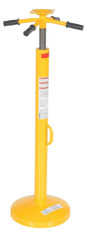 Vestil Steel Economy Stabilizing Jack with Round Base 16-5/8 In. x 16-5/8 In. x 44 In. 5,000 Lb. Lifting Capacity Yellow