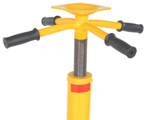 Vestil Steel Economy Stabilizing Jack with Round Base 16-5/8 In. x 16-5/8 In. x 44 In. 5,000 Lb. Lifting Capacity Yellow