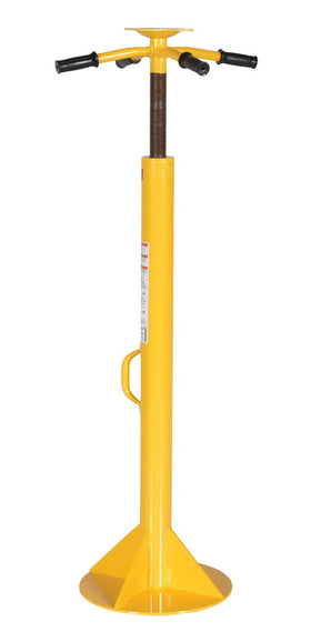 Vestil Steel Economy Stabilizing Jack with Flat Base 16-11/16 In. x 16-11/16 In. x 44 In. 5,000 Lb. Lifting Capacity Yellow - 0