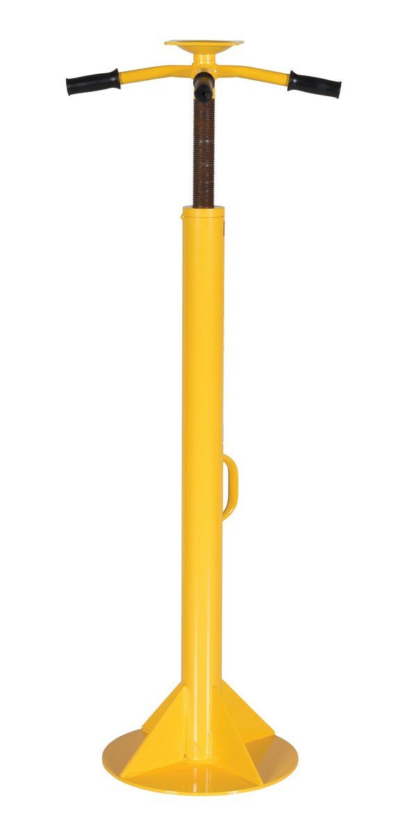 Vestil Steel Economy Stabilizing Jack with Flat Base 16-11/16 In. x 16-11/16 In. x 44 In. 5,000 Lb. Lifting Capacity Yellow