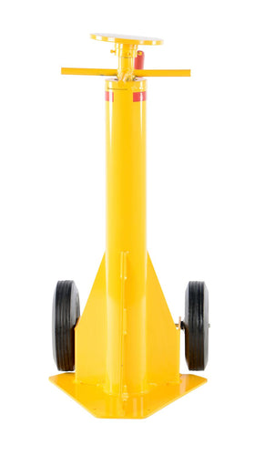 Vestil Steel Trailer Stabilizing Spin Top Jack 26-7/8 In. x 17-5/8 In. x 39 In. 50,000 Lb. Capacity Yellow