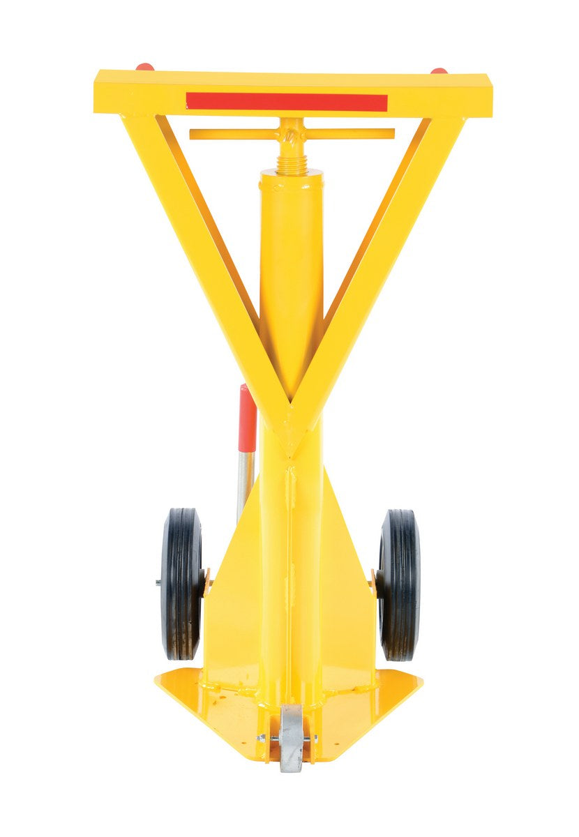 Vestil Steel Trailer Stabilizing Spin Top Beam Jack 27-7/16 In. x 23-7/8 In. x 40 In. 50,000 Lb. Lifting Capacity Yellow