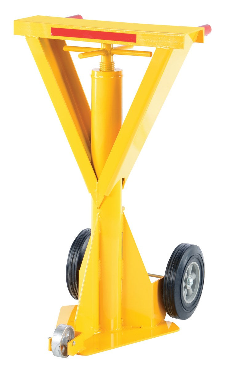 Vestil Steel Trailer Stabilizing Spin Top Beam Jack 27-7/16 In. x 23-7/8 In. x 40 In. 50,000 Lb. Lifting Capacity Yellow