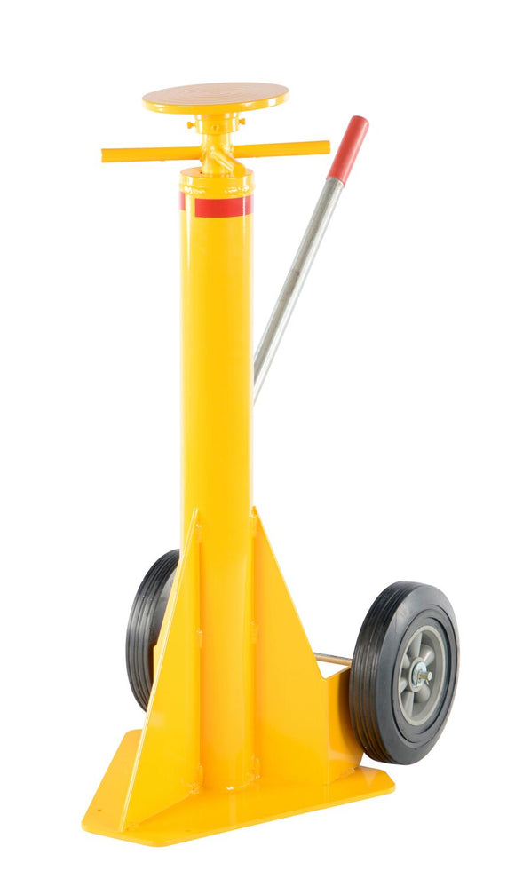 Vestil Steel Trailer Stabilizing Spin Top Jack 26-5/8 In. x 17-5/8 In. x 39-1/2 In. 40,000 Lb. Capacity Yellow
