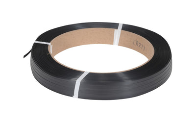 Vestil Polypropylene Strapping 1/2 In. Width 4,500 Ft. 16 In. x 3 In. Core Black