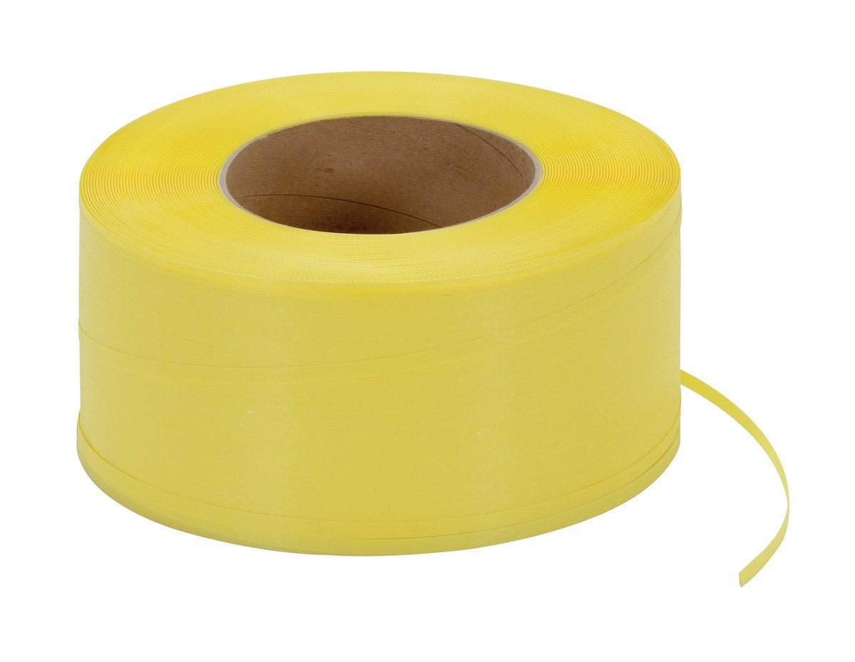 Buy yellow Vestil Polypropylene Strapping 1/2 In. Width 9,900 Ft. 9 In. x 8 In. Core