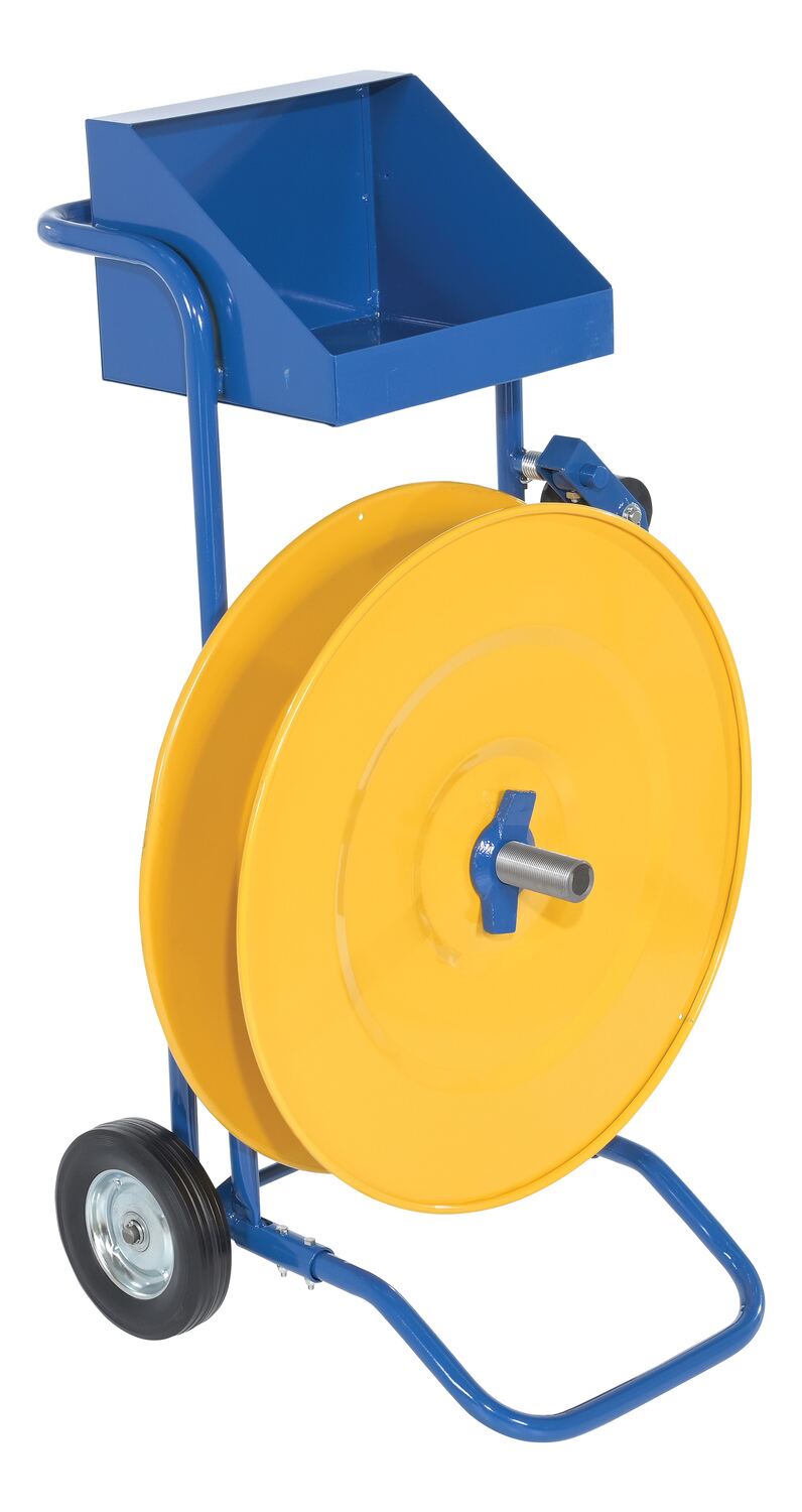 Vestil Steel Heavy Duty Strapping Cart 22-5/16 In. x 25 In. x 41-5/16 In. Blue / Yellow - 0