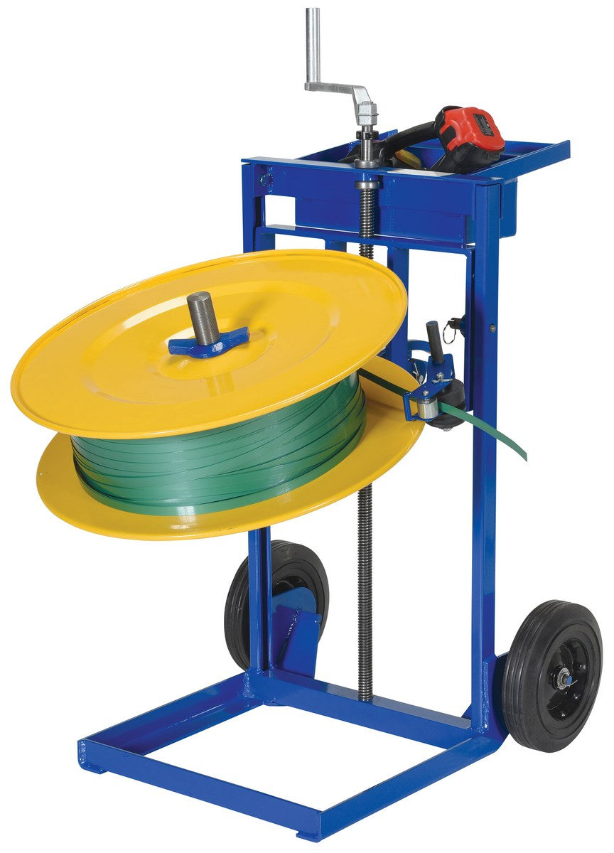 Vestil Steel Vertical & Horizontal Strapping Cart Blue