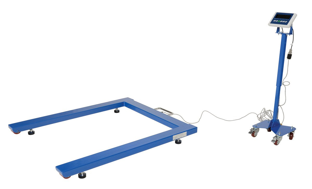 Vestil Steel Heavy-Duty U Shape Platform Scale 6,000 Lb. Capacity Blue